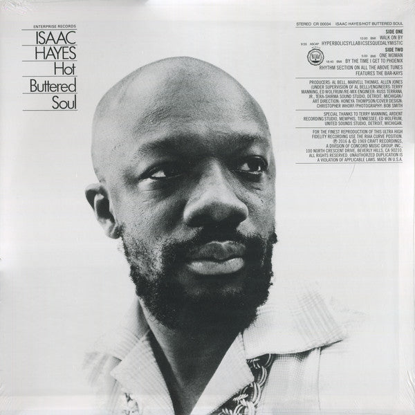 Isaac Hayes - Hot Buttered Soul (1969) - New LP Record 2018  Enterprise/Craft USA 180 gram Vinyl - Soul / Funk