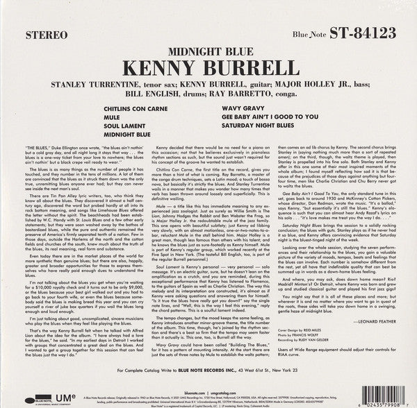 Kenny Burrell – Midnight Blue (1963) - New LP Record 2021 Blue