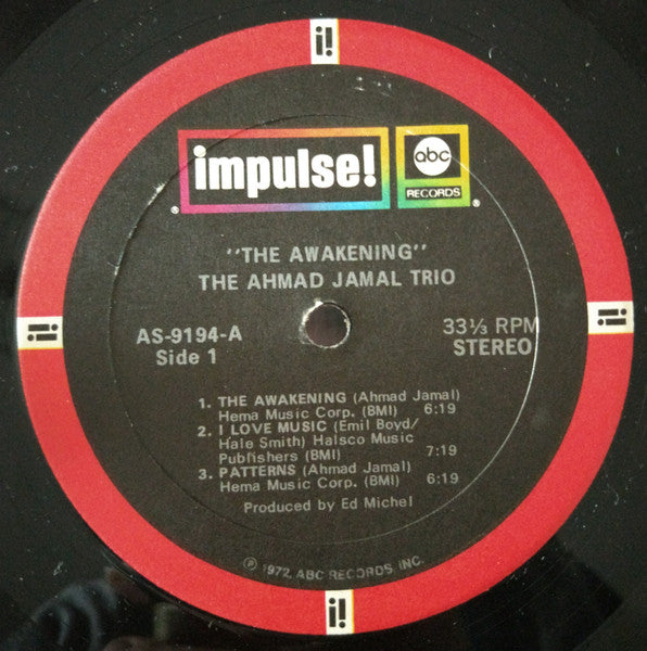 The Ahmad Jamal Trio – The Awakening (1970) - VG+ LP Record 1972 Impulse!  ABC USA Vinyl - Jazz