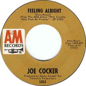 Joe Cocker ‎– Feeling Alright / Sandpaper Cadillac VG+ 7