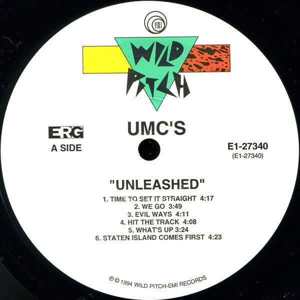 Umc S Unleashed Vg 1994 Wild Pitch Original Press Usa Hip Hop Shuga Records