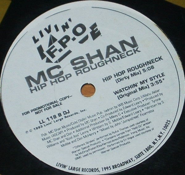 MC Shan ‎- Hip Hop Roughneck - VG 12