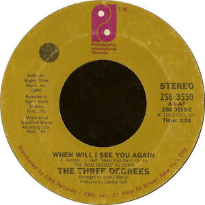 The Three Degrees When Will I See You Again Year Of Decision Vg Shuga Records