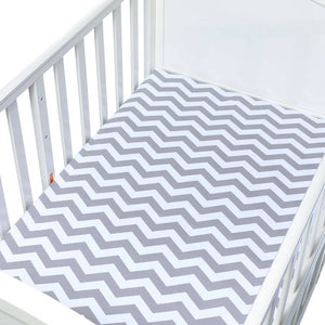 Cotton Fitted Crib Sheet Chevron Bebe Owl