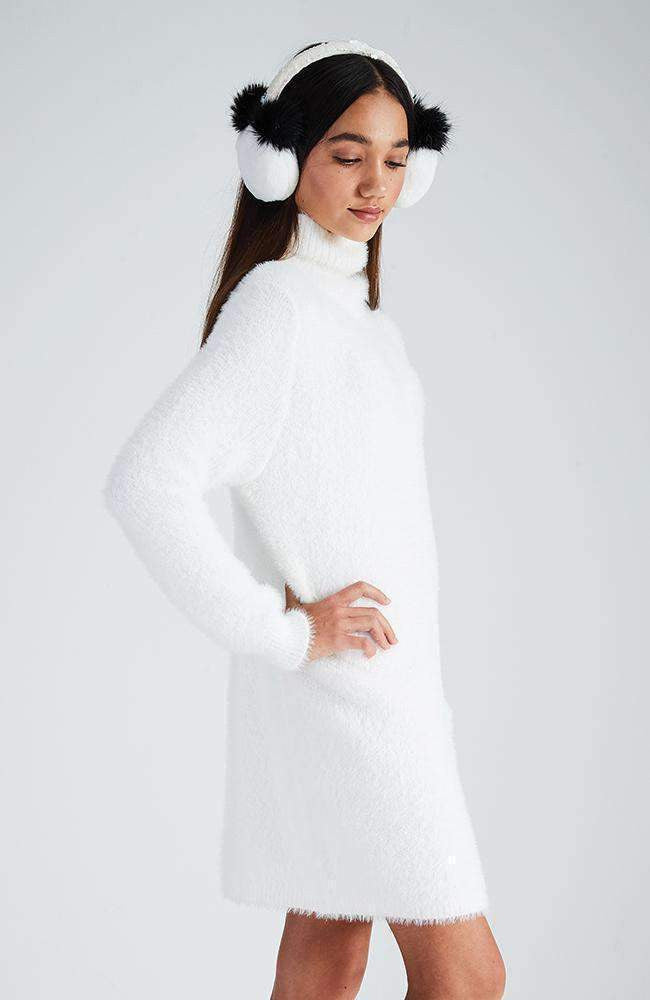 white roll neck knit