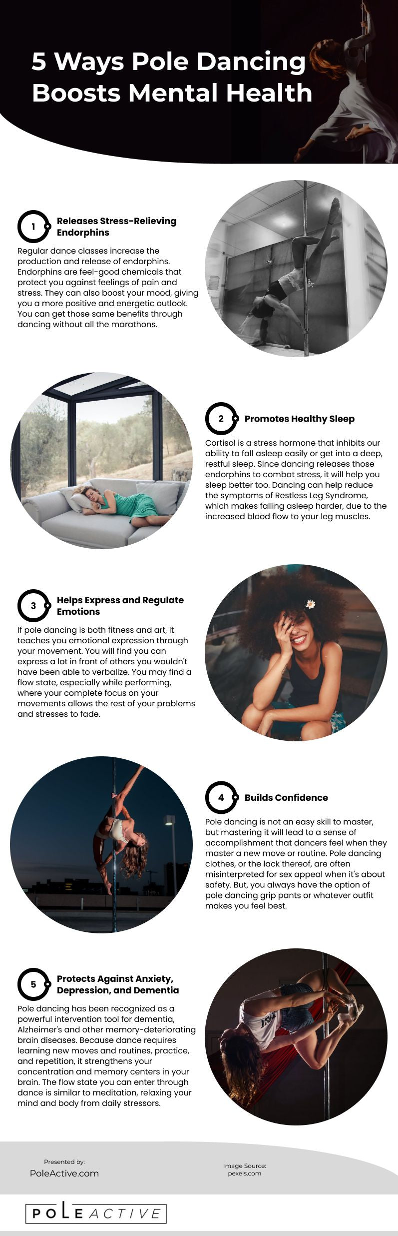 5 Ways Pole Dancing Boosts Mental Health Infographic