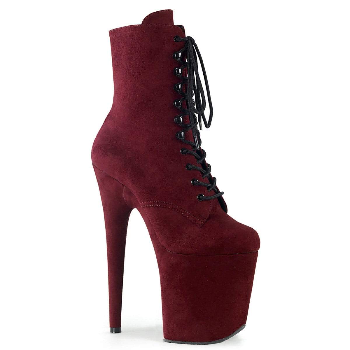 burgundy mid calf boots