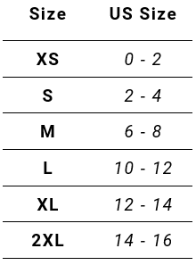 Check Your PoleActive Pole Dancing Attire Size Charts