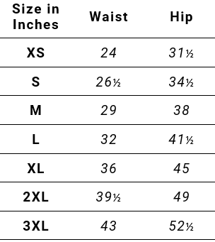 Check Your PoleActive Pole Dancing Attire Size Charts