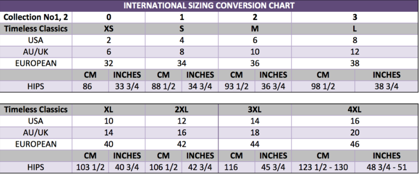 Size Charts – PoleActive