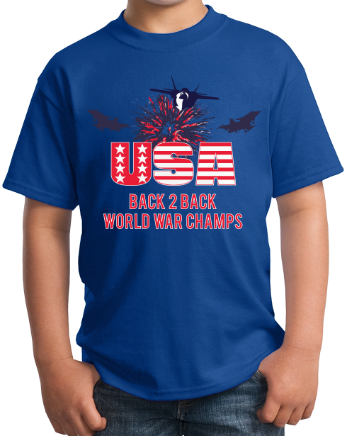 America Back 2 Back World War Champs Us History Pride Funny T Shirt Ann Arbor Tees