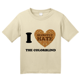 Youth Natural I <3 (SECRETLY HATE) THE COLORBLIND T-shirt