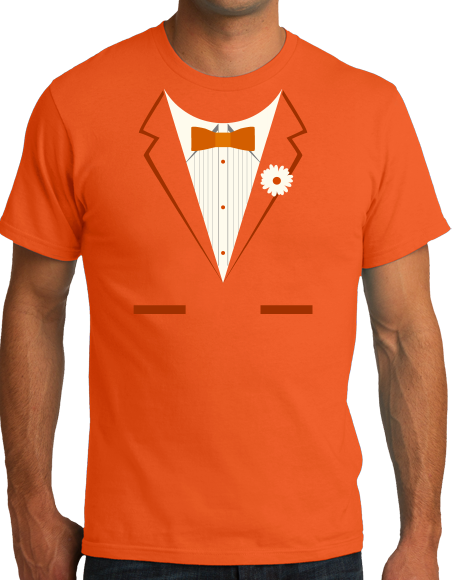 orange tuxedo t shirt