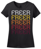 Ladies Black Freer, TX | Retro, Vintage Style Texas Pride  T-shirt