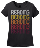 Ladies Black Reading, OH | Retro, Vintage Style Ohio Pride  T-shirt
