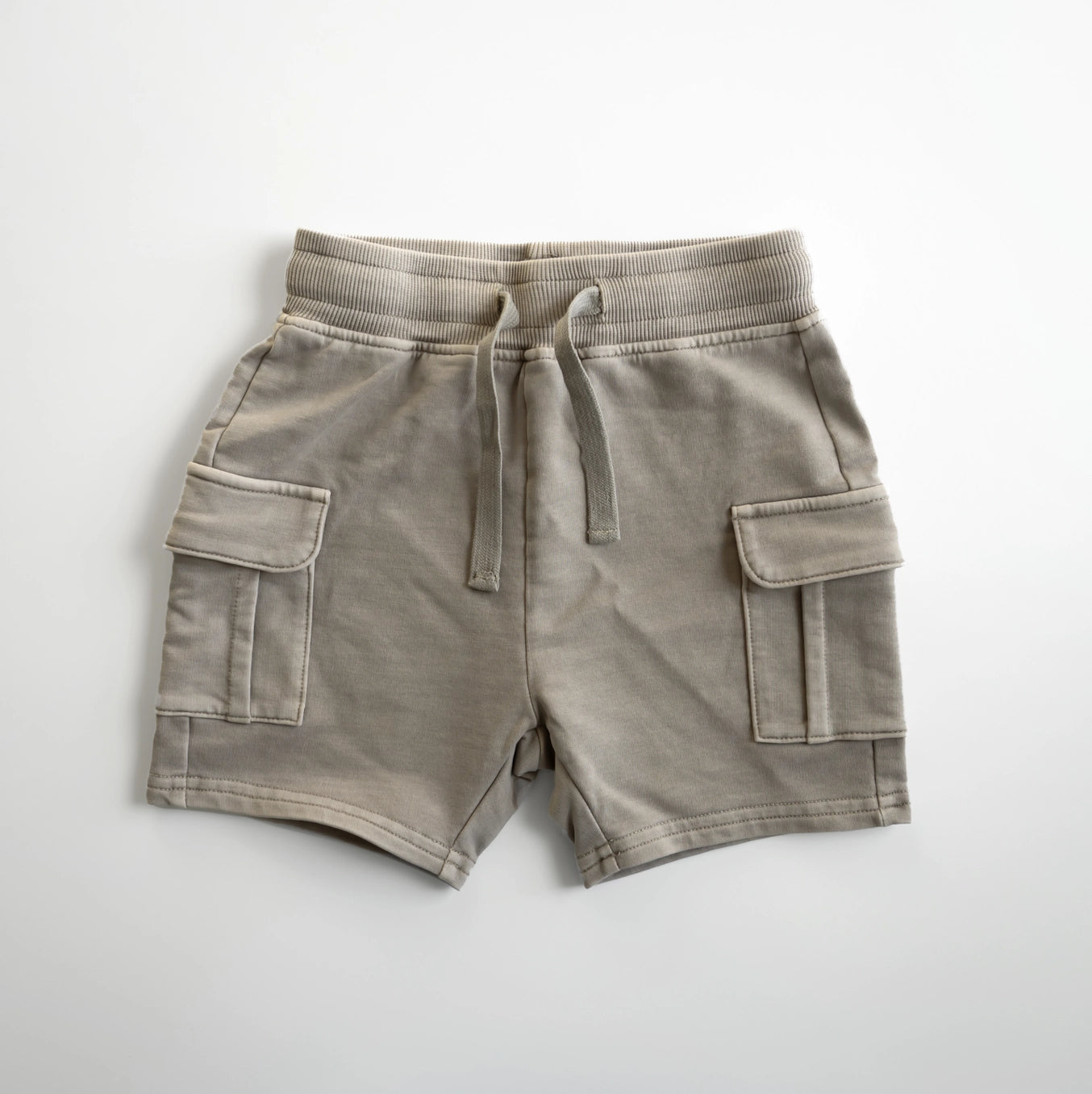 Tan Acid Wash Cargo Shorts – Kids Adventure Style