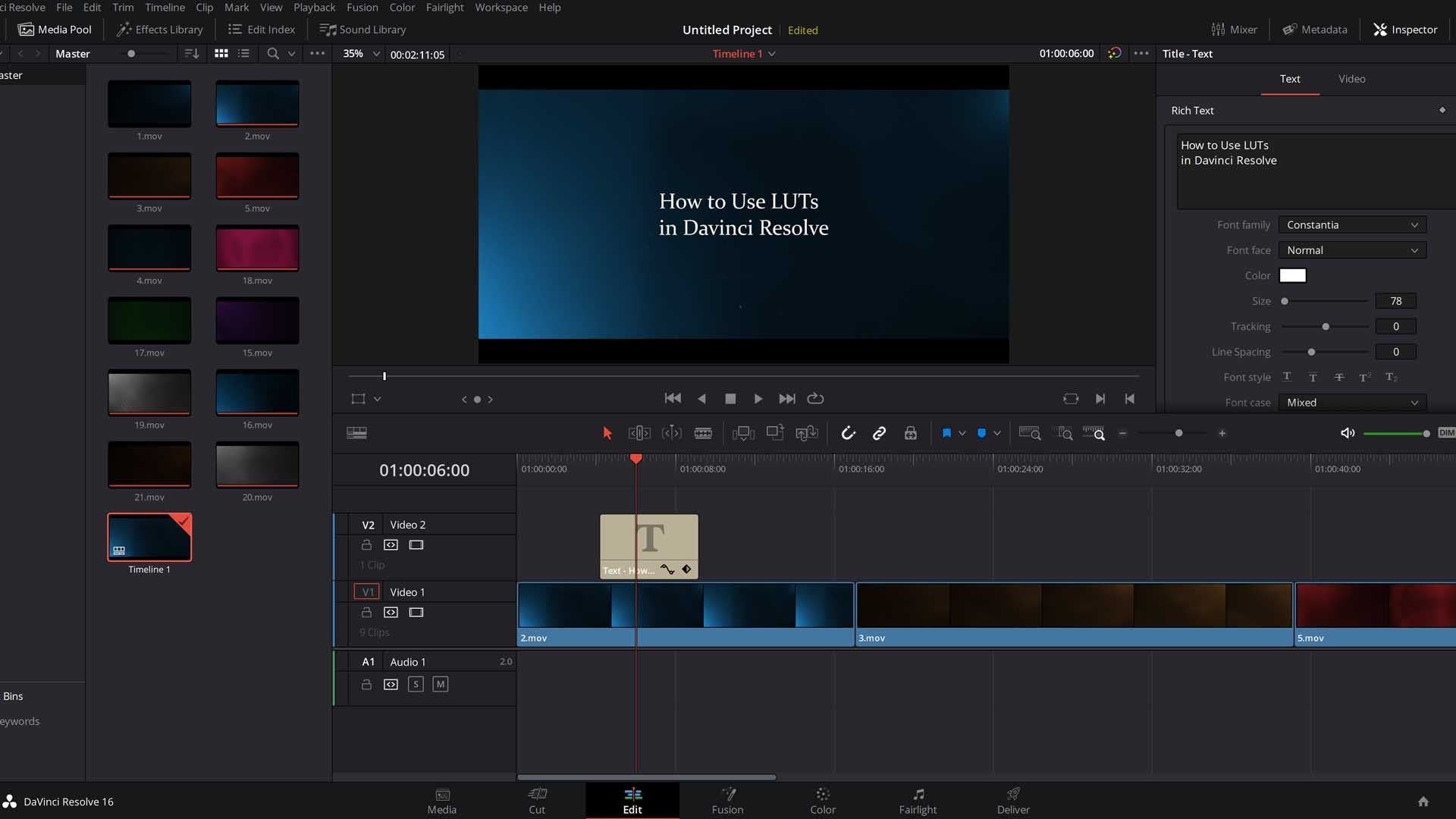 apply lut davinci resolve premiere