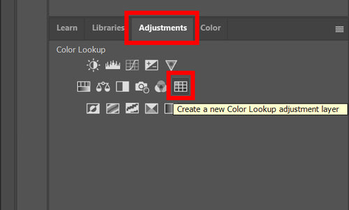 how to use LUTs in Photoshop