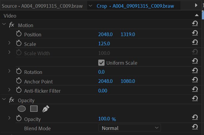 reposition and scale value