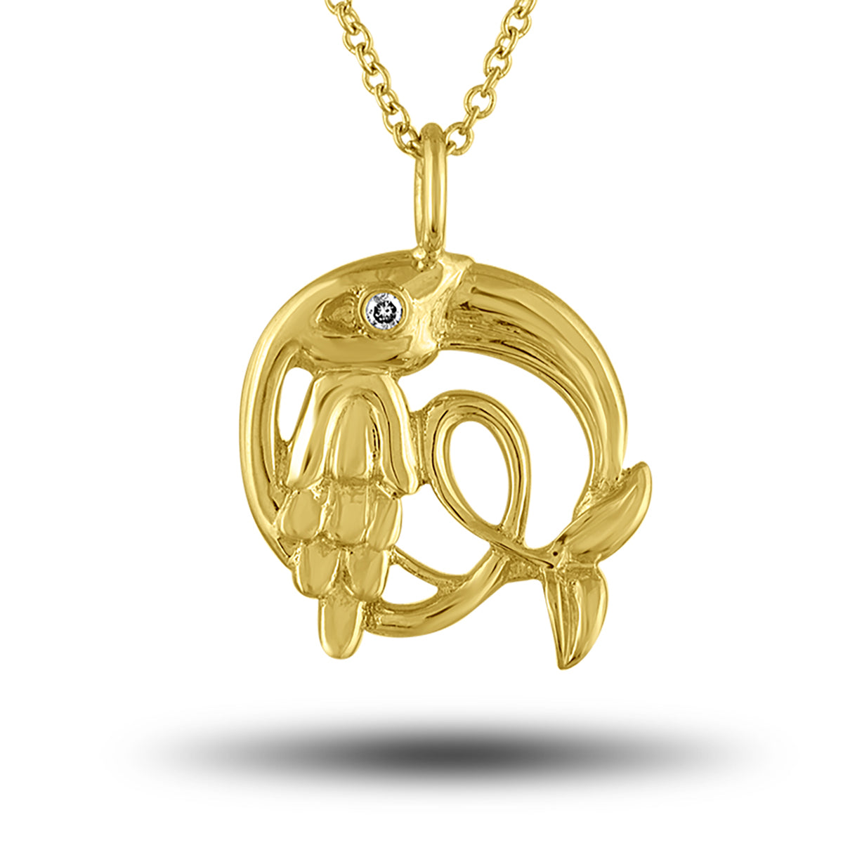 Golden Crane Pendant