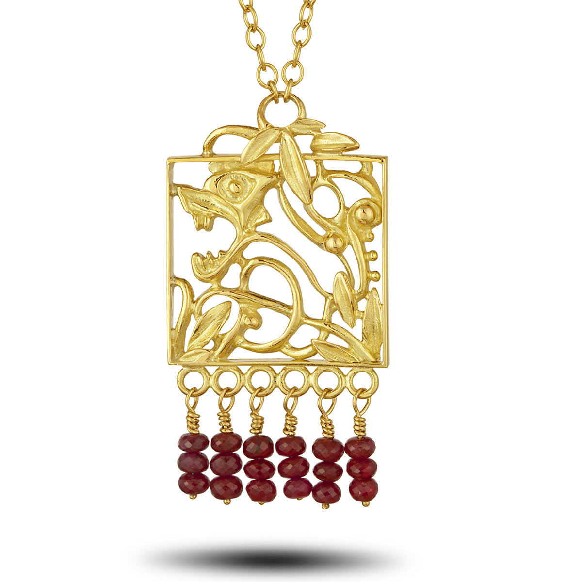 Ruby Lion Pendant