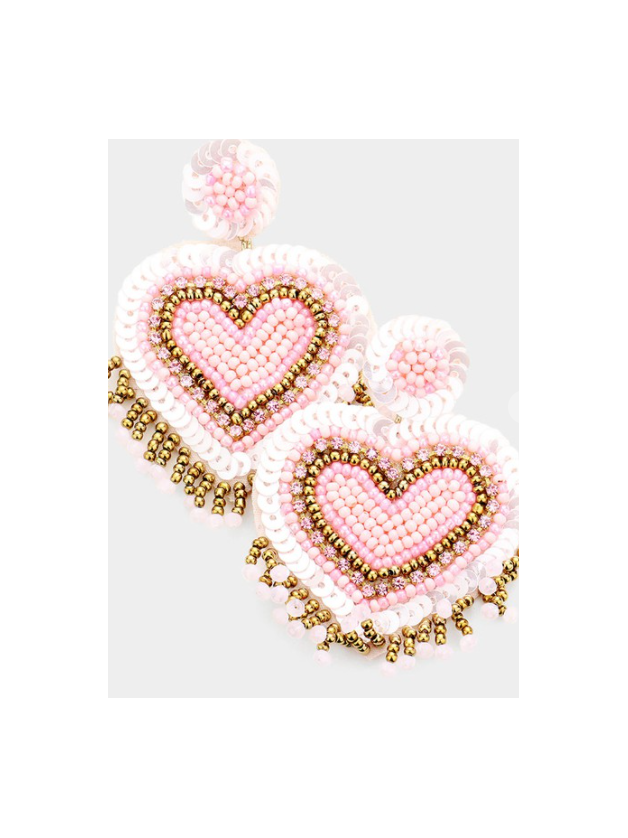 2.5 Valentine's Day Dangle Conversation Heart Earrings by hildie & jo