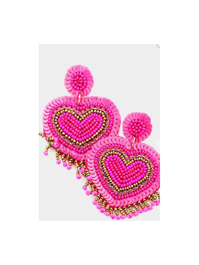 2.5 Valentine's Day Dangle Conversation Heart Earrings by hildie & jo