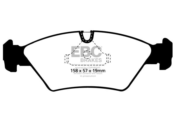 Kit EBC Pastiglie Freni e Dischi Freno Anteriore PORSCHE 924 2.0 Turbo Cv  dal 1979 al 1988 Pinza ATE Diametro disco 282mm