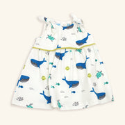 Bora Bora Shoulder Knot Baby Girl Dress (Organic Cotton) - Viverano