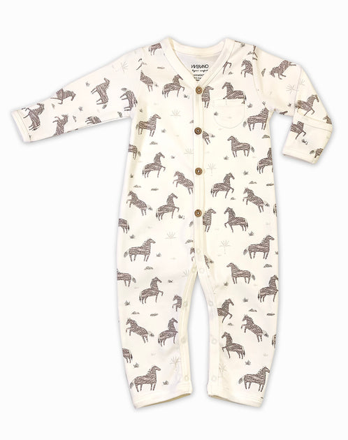 Wild & Free Horse Organic Cotton Baby Clothes by Viverano