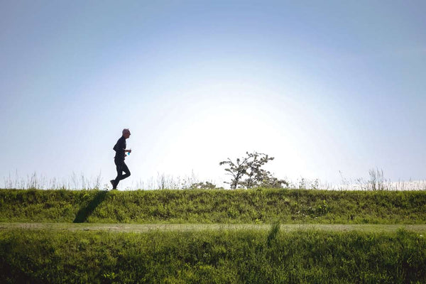 Man running collagen benefits