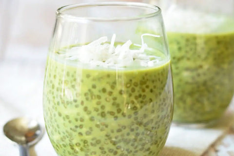 Matcha chia pudding