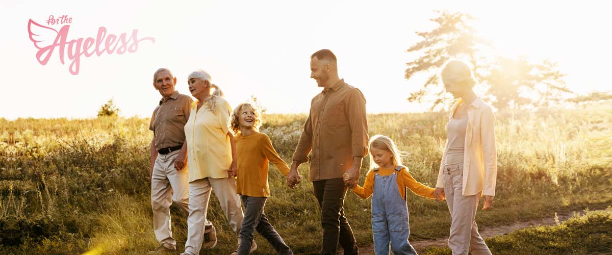 The benefits of multivitamins - happy family  for the Ageless banner