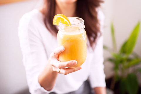 Orange collagen drink