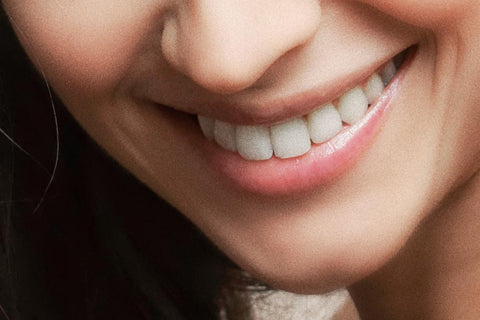 Smiling woman mouth