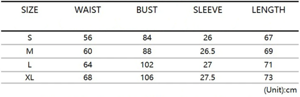 Size Chart | ZORKET | Size Guide | Dresses | zorket.com