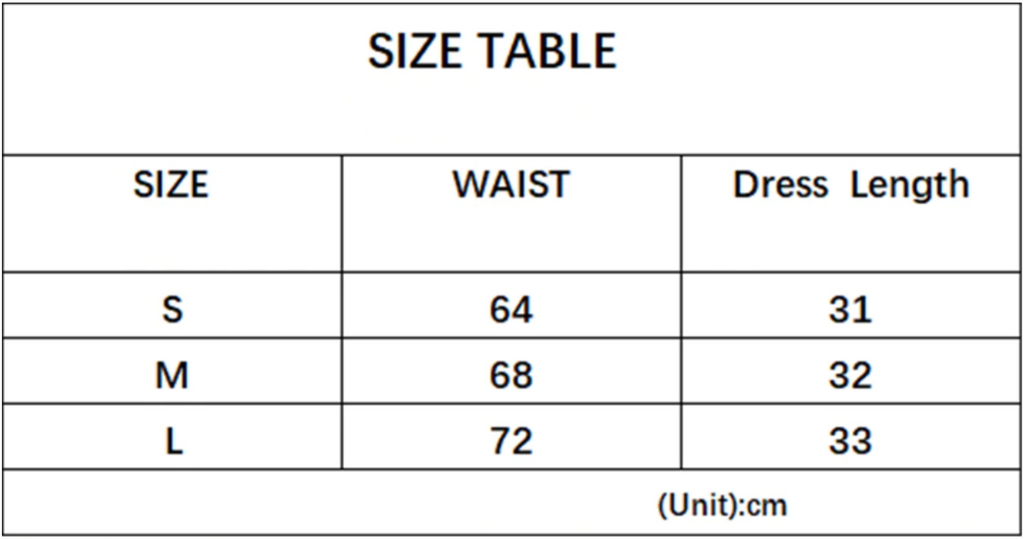 Size Chart | ZORKET | Size Guide | Skirts | zorket.com