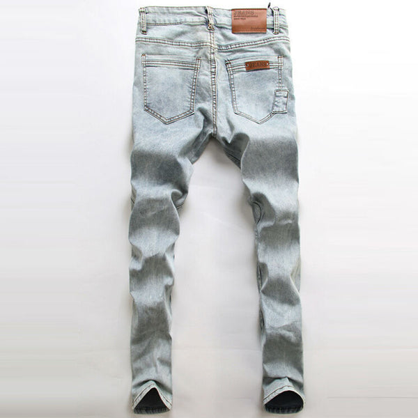 Men's Light Gray Slim Jeans | Zorket | ZORKET