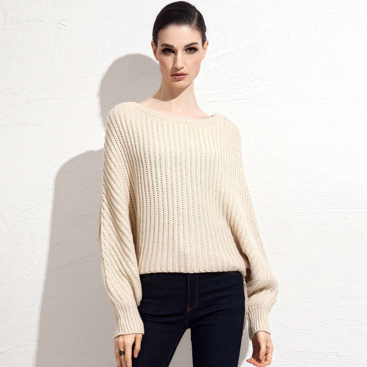 Soft Loose Sweater With Lantern Sleeve | Buy Women's Clothing | Zorket ...
