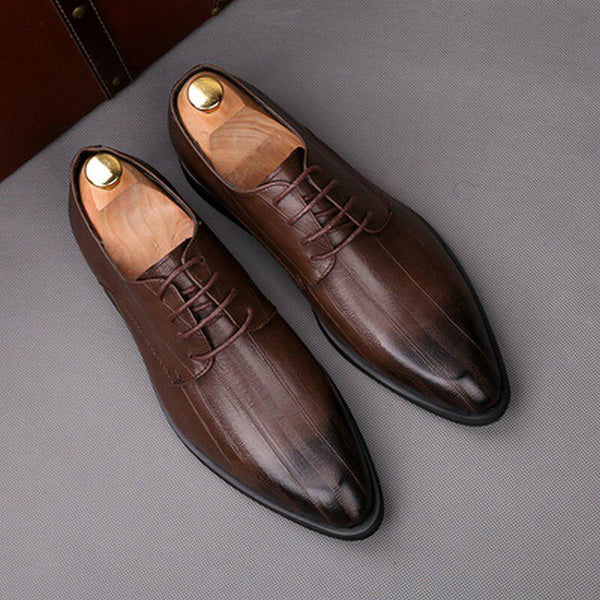 Men's Leather Oxfords With Pointed Toe | ZORKET