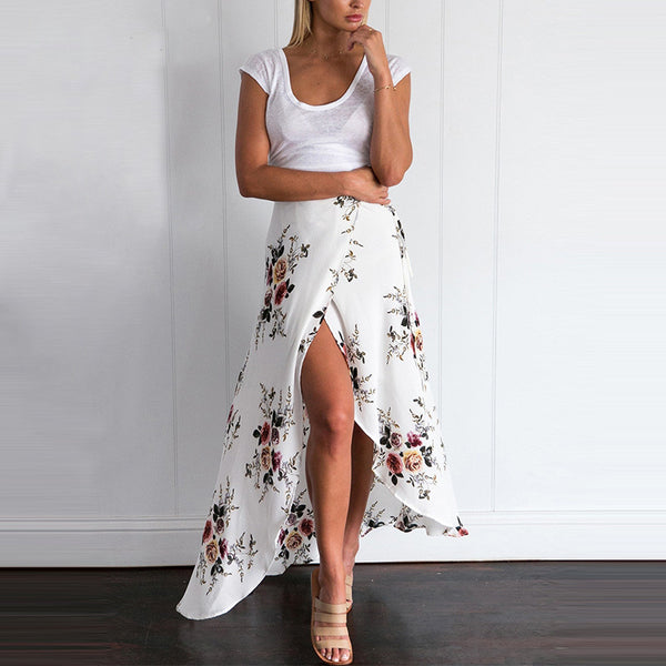 Vintage Ankle-Length Skirt With Floral Pattern | Shop Online | Zorket ...