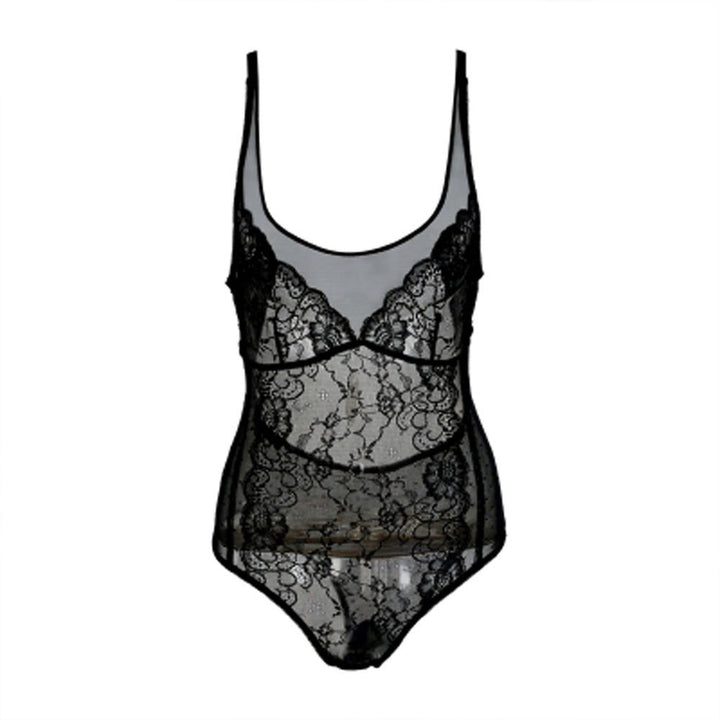 Black Transparent Mesh Bodysuit | Women's Lace Mesh Bodysuits | Zorket ...