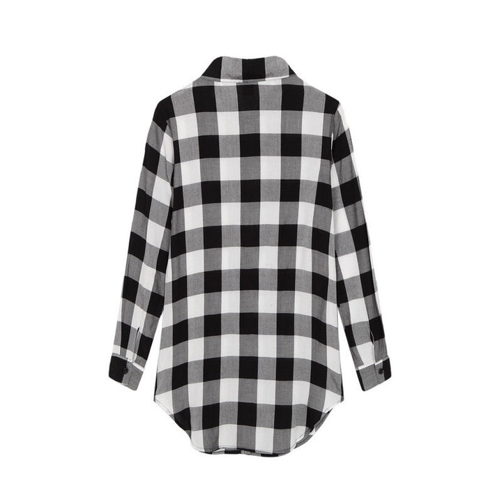 Women's Rayon Plaid Long Shirt | Collection Womens Shirts | Zorket | ZORKET
