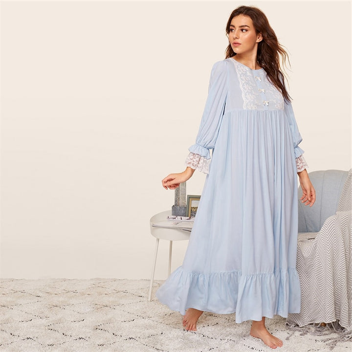 long rayon nightgowns