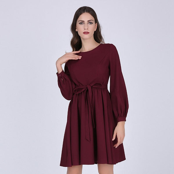 A-Line Dress With O-Neck | Buy Women's Clothing | Zorket | ZORKET