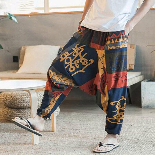 Men's Summer Casual Harem Pants With Print | ZORKET