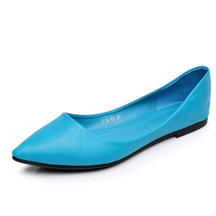 light blue pointed toe flats