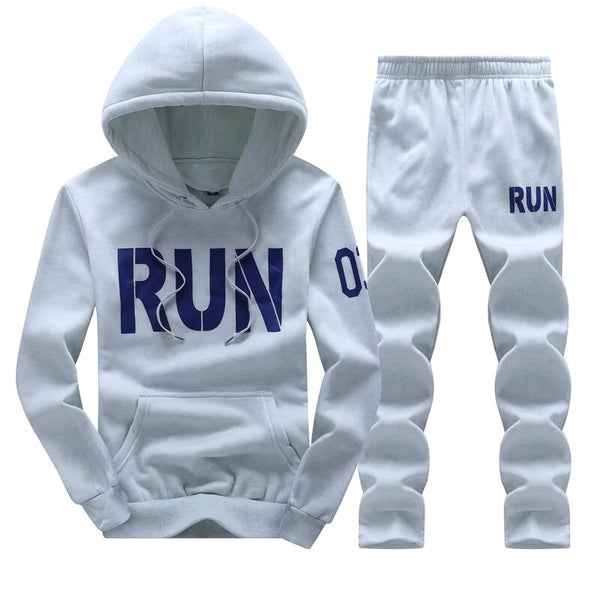Men's Spring/Autumn Hooded Tracksuit With Printed 