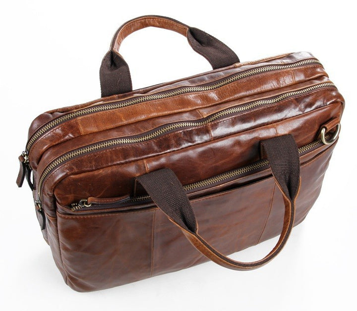 Casual Laptop Briefcase Genuine Leather For Men | ZORKET