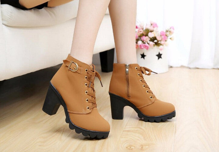 Autumn Casual High Heels Women's Boots | ZORKET